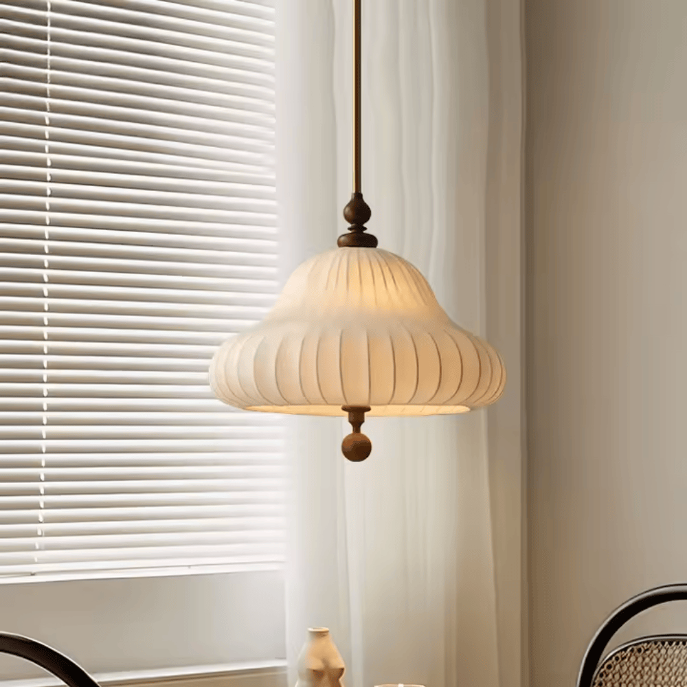Vintage Fabric Art Pendant Light, E27 LED Zen Hanging Lamp for Bedroom and Tea Room (Multiple Sizes)