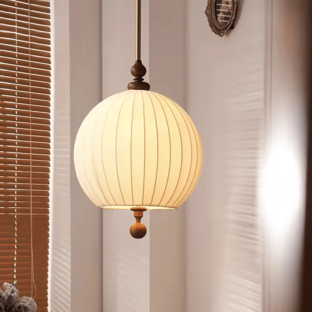Vintage Fabric Art Pendant Light, E27 LED Zen Hanging Lamp for Bedroom and Tea Room (Multiple Sizes)