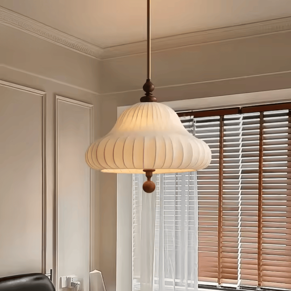 Vintage Fabric Art Pendant Light, E27 LED Zen Hanging Lamp for Bedroom and Tea Room (Multiple Sizes)