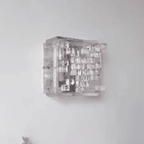 Medieval Glacier Glass Wall Lamp, E27 Retro Art Mosaic Sconce Light Fixture for Living Room and Bedroom