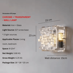 Medieval Glacier Glass Wall Lamp, E27 Retro Art Mosaic Sconce Light Fixture for Living Room and Bedroom
