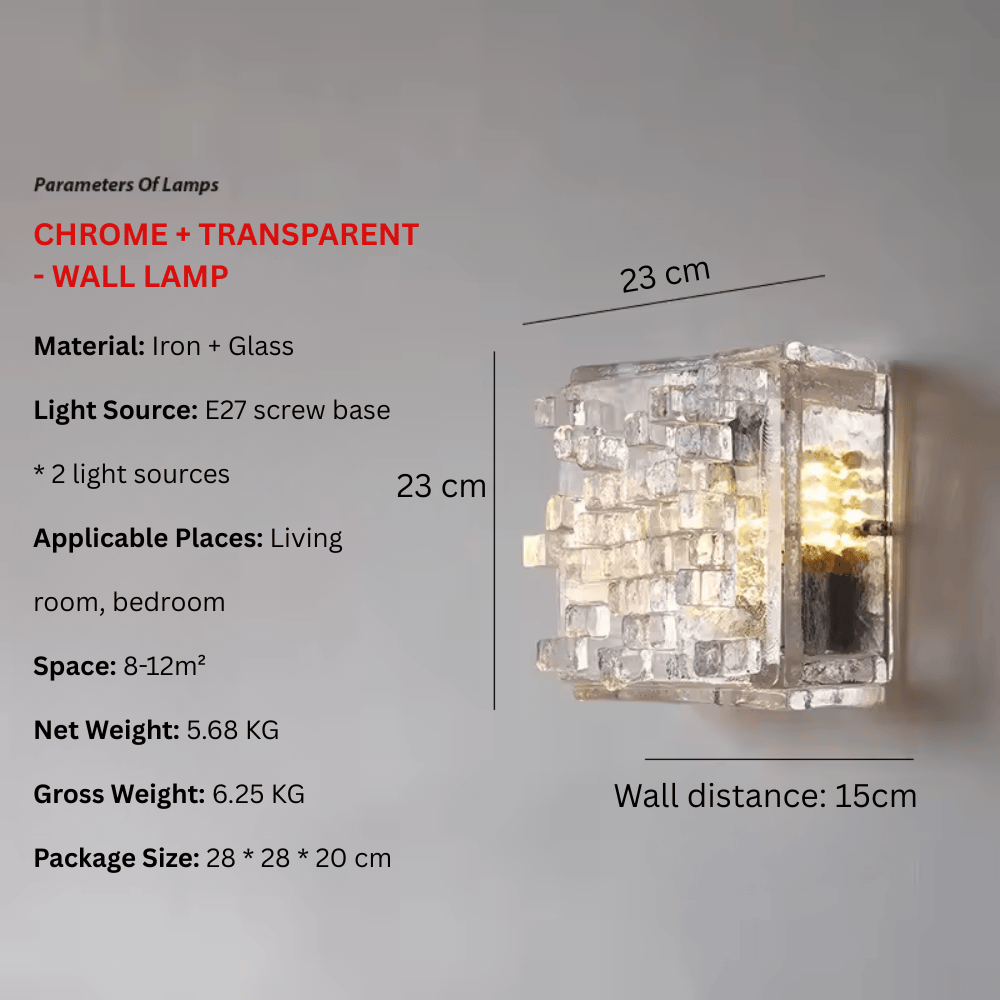 Medieval Glacier Glass Wall Lamp, E27 Retro Art Mosaic Sconce Light Fixture for Living Room and Bedroom