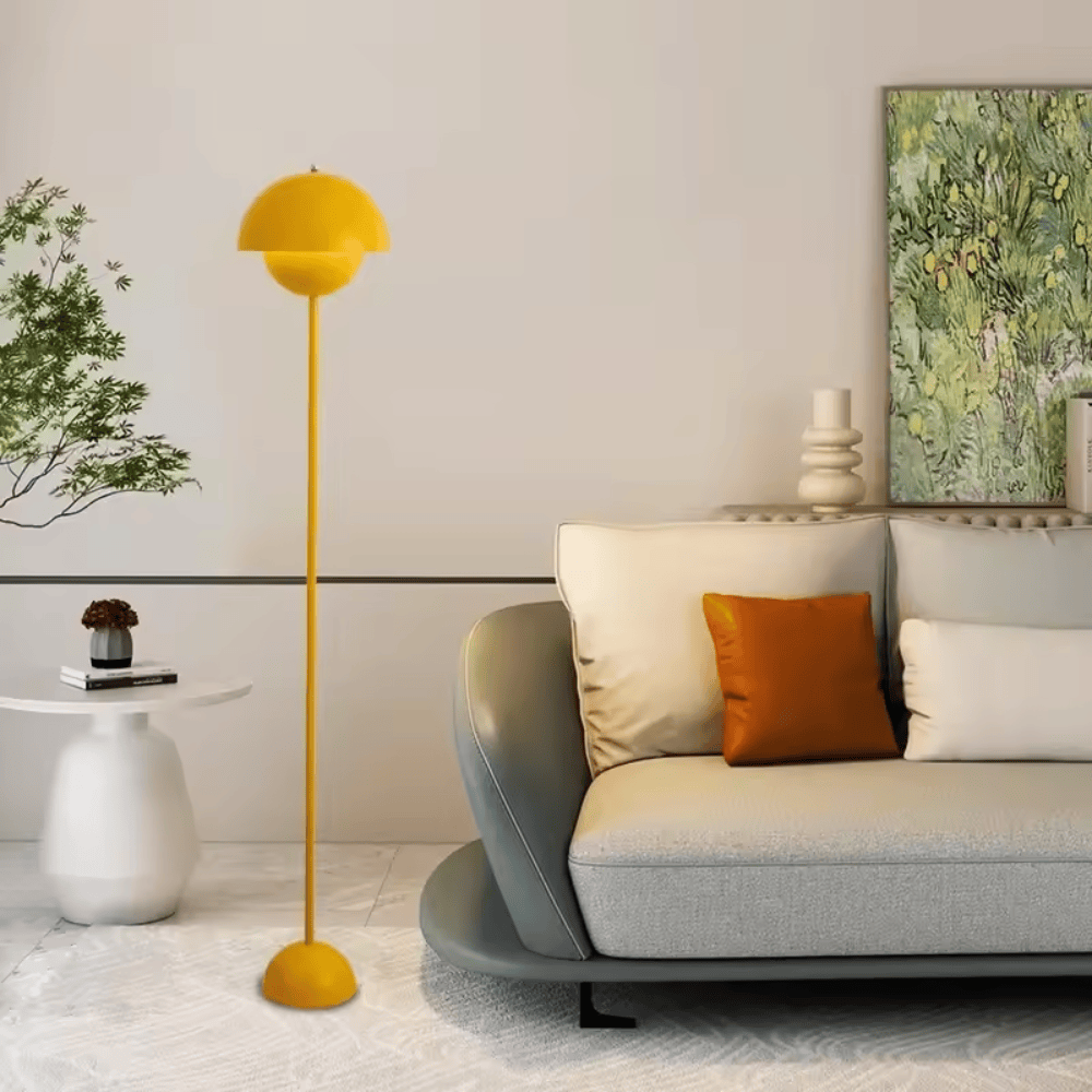 Danish Bud Floor Lamp – Modern E27 Metal Standing Light for Living Room & Foyer