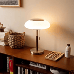 Nordic Vintage Table Lamp – Modern White Glass Desk & Bedside Light