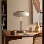 Nordic Vintage Table Lamp – Modern White Glass Desk & Bedside Light